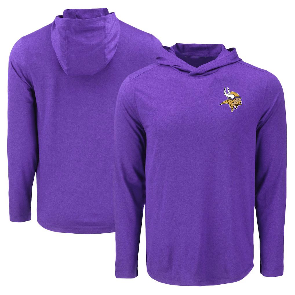 Men 2026 NFL Minnesota Vikings Hooded long sleeved T-shirt purple 06->nfl t-shirts->Sports Accessory